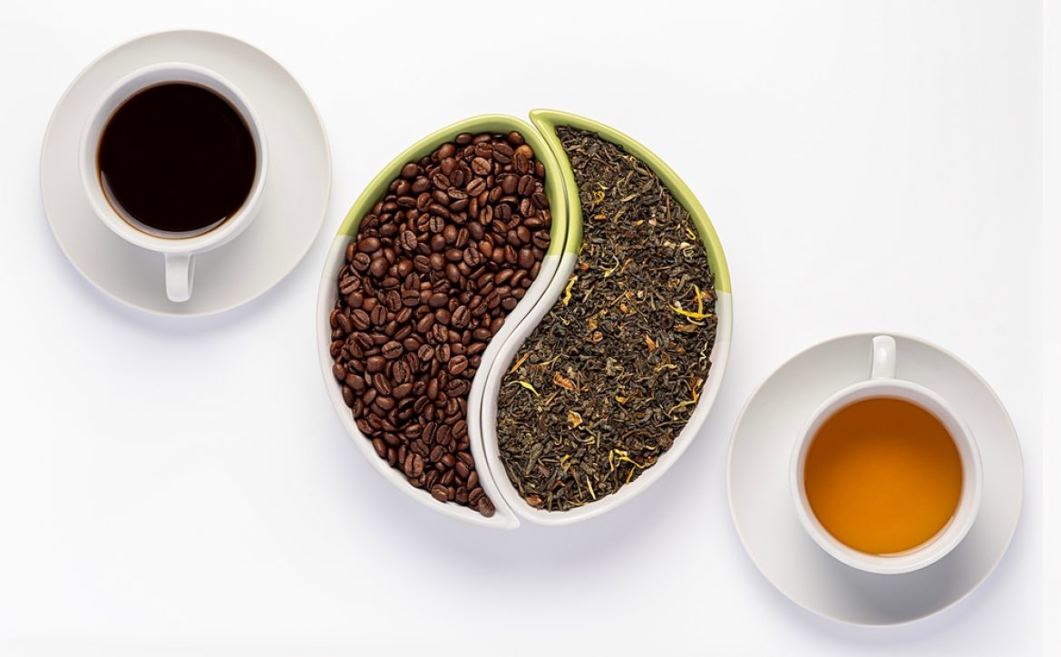 Blank,Photography,Of,Black,Coffee,And,Green,Tea,,Caffeine,,Americano,
