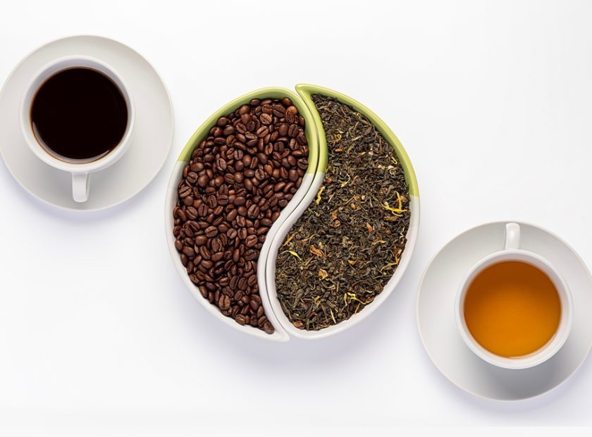 Blank,Photography,Of,Black,Coffee,And,Green,Tea,,Caffeine,,Americano,